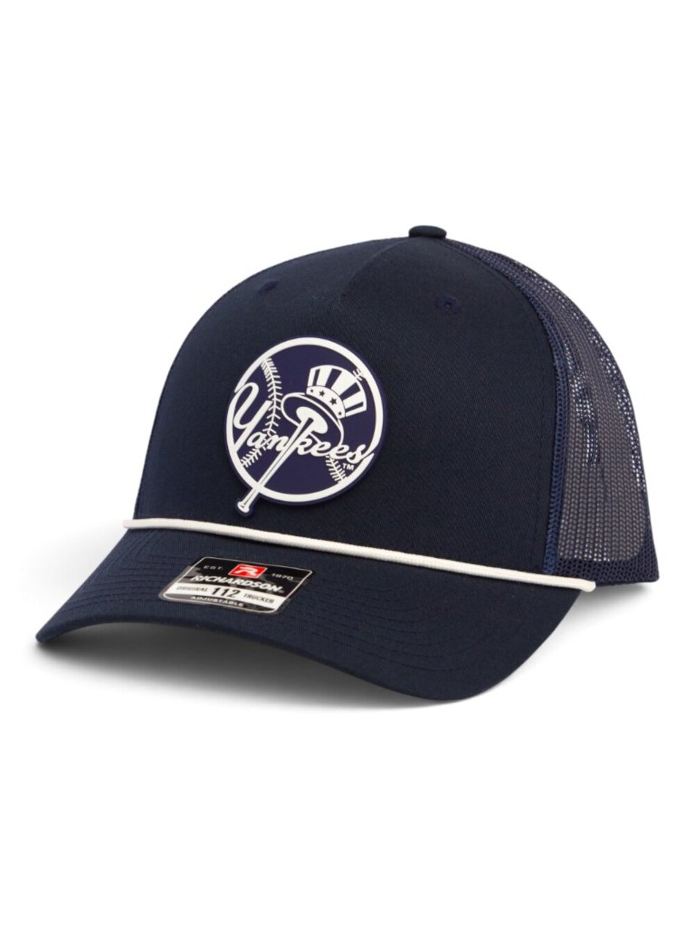 New York Yankees Navy 3D Snapback Trucker Rope Hat- Navy/ White